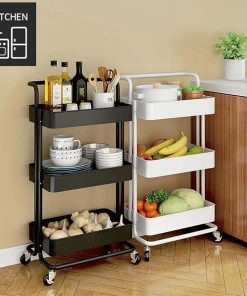 Product name : Foldable 3 Tier kitchen trolley