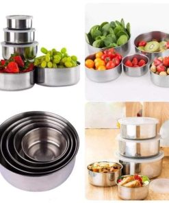 5Pcs Stainless Steel Mixing Bowls Set with Lids