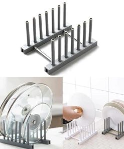 Kitchen Organizer Pot Lid Rack Stainless Steel