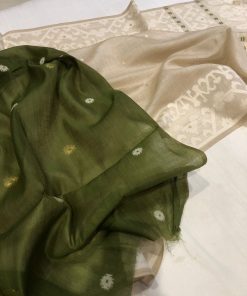 Indian Khadi Jamdani Saree.