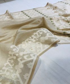 Indian Khadi Jamdani Saree.