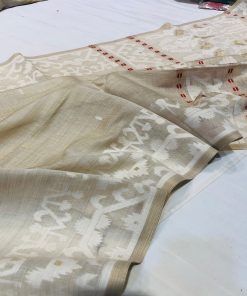 Indian Khadi Jamdani Saree.
