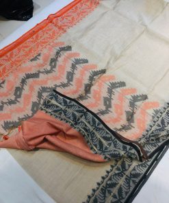 Indian Khadi Jamdani Saree.
