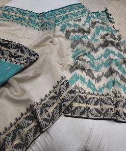 Indian Khadi Jamdani Saree.