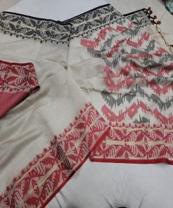 Indian Khadi Jamdani Saree.