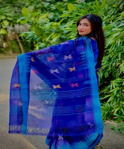 Blue Monipuri Saree